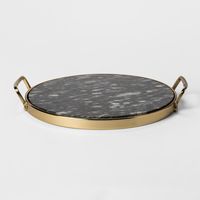 Plateau rectangulaire en marbre et quartz pour la décoration de la maison avec des poignées dorées, plateau en cristal rose, produit de haute qualité
