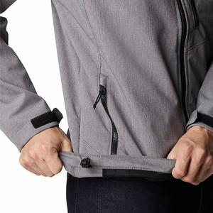 Veste Softshell matelassée d'hiver pour homme, imperméable, coupe-vent, pour la randonnée, le camping, le ski, vêtements de sport, col montant, logo sur le devant - Product Image 5