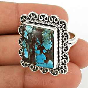 Natural Turquoise Gemstone <b>Ring</b> Handmade Fine Jewelry For Women <b>Crafted</b> From 925 Sterling Silver Custom Made Wedding Jewelry - Product Image 3