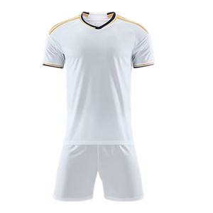 ชุดฟุตบอลคุณภาพสูง ออกแบบและโลโก้ตามสั่ง เสื้อและกางเกงขาสั้นแบบซับลิเมชั่น ชุดเสื้อฟุตบอลสำหรับทีมสโมสร สำหรับผู้ชาย - Product Image 1