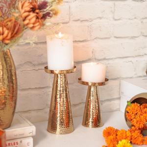 Established Design metal glass wedding <b>candlestick</b> road guide dining table center metal candle <b>holder</b> Customization - Product Image 1