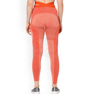 Mallas de Yoga de cintura media de nuevo estilo para mujer, ropa de ejercicio sin costuras de secado rápido, cintura elástica, patrón sólido, venta al por mayor, nueva Yoga - Product Image 2