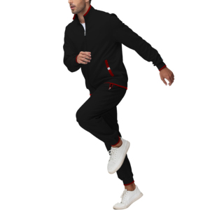 Survêtements Jogger ensembles vêtements de sport personnalisé blanc plaine Streetwear pantalons de survêtement et veste lettre impression survêtement ensemble pour hommes - Product Image 5