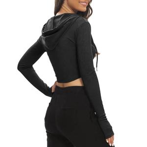 Nouveau design de sweat-shirts de sport ajustés et courts, sweat-shirts de sport de haute qualité, sweat-shirts élégants pour la salle de sport, logo personnalisé, OEM, sweat-shirts de yoga - Product Image 6