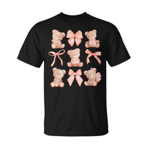 Coquette <b>Teddy</b> Bears Pink Bow Cute <b>Women</b> Girl Birthday T-Shirt Promotional T-Shirts for <b>Women</b> - Product Image 2
