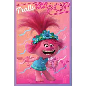 Affiche moderne Trolls World Tour, design Poppy avec motif végétal pour décorations d'anniversaire - Product Image 5
