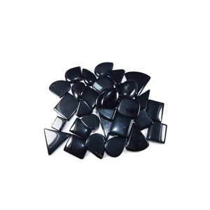 Piedra Natural de alta calidad, cristal de obsidiana negra, forma de mezcla, cabujón de piedras preciosas sueltas, piedras preciosas de cristal curativo, cabujón de todas las formas - Product Image 4