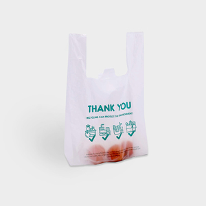 ถุงพลาสติกช้อปปิ้งคุณภาพสูงขอบคุณเสื้อยืดถุงพลาสติก HDPE - Product Image 5