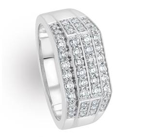 Anillo de Bodas de racimo de oro de 14 quilates para hombres con diamante cultivado en laboratorio redondo de 1,50 quilates VS Clarity D Color Jewelry del fabricante - Product Image 4