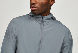 Veste coupe-vent d'été pour homme, design personnalisé, respirante, en polyester, séchage rapide et imperméable, avec capuche, grandes tailles - Product Image 4