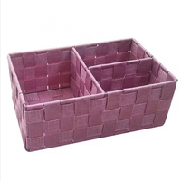 Offre spéciale Paniers de rangement empilables à couvercle en corde de papier de haute qualité bacs d'organisation tressés tissés pour petite maison