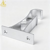 Support de tringle à rideau en aluminium anodisé en forme de L, fixation murale pour tringle à rideau