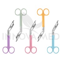 Ciseaux à pansements multicolores en acier inoxydable de 14 cm, essentiels pour les premiers secours, ciseaux d'urgence, prix de gros, certifiés INNOVAMED