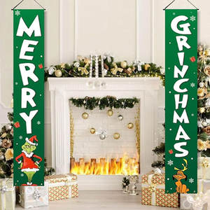 Letreros Navideños para Exteriores, Juego de Letreros Verdes y Blancos para el Porche Delantero, Divertido Letrero Navideño con Diseño de Ladrón, Decoración Navideña con Diseño de Grinch - Product Image 5