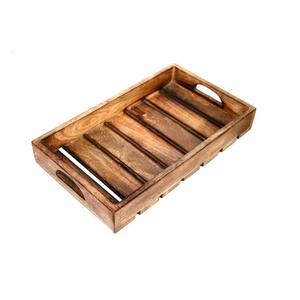 Plateau de service en bois et écorce d'arbre avec couleur naturelle pour ustensiles de cuisine plateau de service alimentaire de forme rectangulaire pour hôtel - Product Image 3