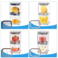VC005 Multifunctionele friet- en groentesnijder; Handmatige aardappel-, komkommer-, tomaat- en appelverdeler set