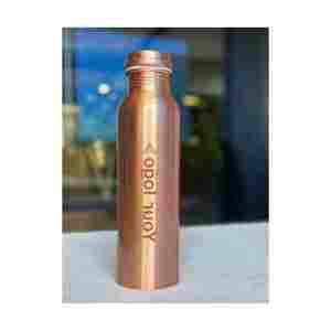 Bouteille d'eau en cuivre la plus vendue Logo Fabricant et exportateur d'Inde Bouteille d'eau large avec bouteille d'eau en cuivre de haute qualité - Product Image 4