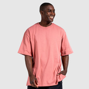 Anti-rides Polyester/Coton Tricoté T-Shirt Hommes Confortable 120 Grammes Respirant Oversize Sports Design Plain Logo - Product Image 1