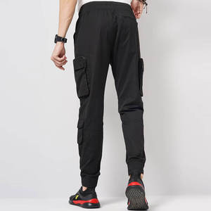 Pantalon cargo pour homme de haute qualité avec logo de marque imprimé, tricot délavé, style streetwear, nouveau design, taille mi-haute - Product Image 3