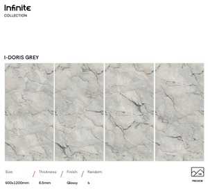 กระเบื้องปูพื้นลายหินอ่อนความละเอียดสูง ขนาด 600x1200 มม. กระเบื้องเซรามิกคุณภาพเยี่ยมสำหรับห้องน้ำในมหาวิทยาลัย รุ่นพิเศษสำหรับห้องนั่งเล่น - Product Image 4