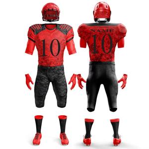 Uniformes de football américain respirants personnalisés OEM ODM pour l'entraînement des équipes, style professionnel, sublimés, jersey 100% polyester - Product Image 4