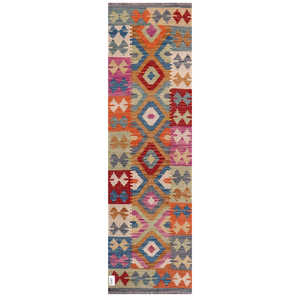 Alfombra Kilim de Maimana, Afganistán, 210 x 62 cm, Alfombras y Juegos de Alfombras - Product Image 1