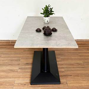 Minimalist <b>Extendable</b> Rectangular <b>Dining</b> <b>Table</b> 120x70cm Plywood with Double Iron Legs (BA68146) - Product Image 5