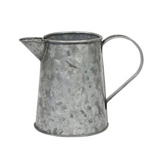 <b>Iron</b> Pitcher Decorative Galvanized Metal <b>Water</b> Pitcher with Large Handle Perfect for Home Resurgent Use - Product Image 6