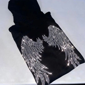 Sudadera con capucha unisex con diamantes de imitación, Sudadera con capucha de gran tamaño y peso pesado con logotipo personalizado, Sudadera con capucha de algodón personalizada para hombre - Product Image 3