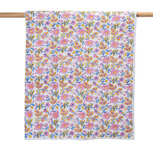 Nueva Colección de Mantas para Bebé con Estampado Floral de Algodón, Manta de Bebé con Estampado a Mano Personalizado - Product Image 1