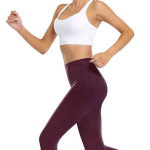 Ensemble de yoga élastique léger pour femmes respirant motif solide Leggings sans couture Scrunch Back Plus Size 100% Cotton 2 pièces - Product Image 6