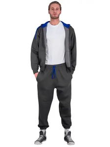 Conjunto Deportivo de 2 Piezas de Algodón Grueso para Gimnasio, Invierno, con Logotipo Personalizado al por Mayor, Pantalones Deportivos y Sudadera con Capucha para Fitness y Jogging - Product Image 5