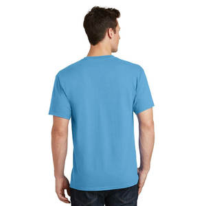 Venta al por mayor camiseta azul algodón Unisex transpirable camiseta para hombre - Product Image 2