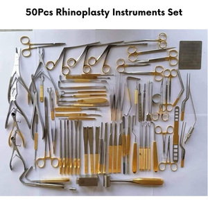 QNQ Juego Completo de 50 Piezas de Instrumentos Manuales de Rinoplastia Metálica, Herramientas de Cirugía Plástica, Equipo Médico de Cirugía Nasal para Cirujanos - Product Image 2