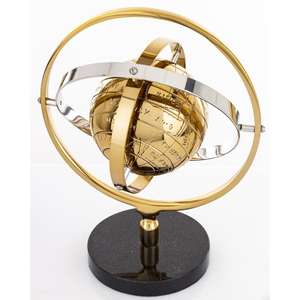 Custom Manufacture Luxury <b>Gold</b> Armilary Globe Model With Stand <b>Black</b> Base Easy Portable Table Centerpiece Accents - Product Image 6