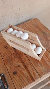 Vintage Farm Style <b>Wooden</b> Egg <b>Rack</b> With Compact Shape And Country Look Great For Decorative Kitchen Display - Product Image 4