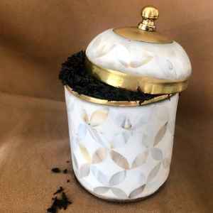 Premium <b>Bone</b> Inlay Candle Stand for Home Decor Luxury Religious Candle Holder - Product Image 4