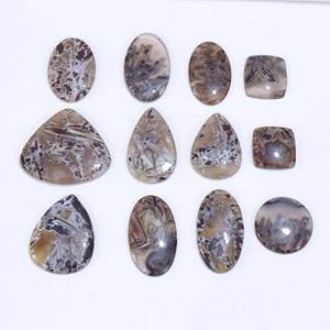 Pierres précieuses en vrac de haute qualité, en quartz naturel et agate turque, cabochons lisses de formes variées, taille libre - Product Image 2