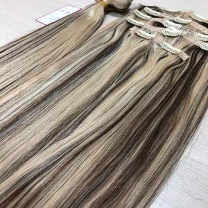 Venta al por mayor APOHAIR Virgin Remy Extensiones de cabello vietnamita Piano Color Straight Clip-In Hair Double Drawn A ++ 8 "-30" 2Q + 18 + 22 + 12C - Product Image 6