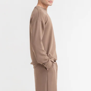 100% coton sweat à col rond hommes sweats à col rond personnalisé éponge hommes sweat à manches longues français - Product Image 5