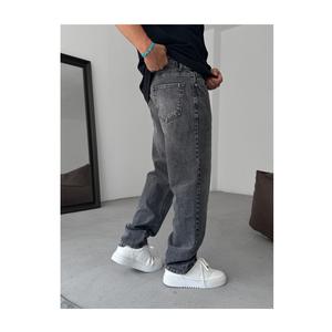 Jeans de Mezclilla Anchos y Transpirables para Hombre, Estilo Hip Hop, Tejido Lavado, 100% Algodón, Ecológicos, Ropa Urbana Informal y Deportiva, ODM - Product Image 2
