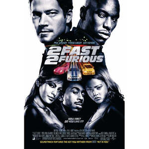Carte postale Fast and Furious 2, design moderne, en papier, pour décoration murale - Product Image 1