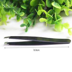 Low MOQ High Quality Customized Color Slanted Tip Stainless Steel <b>Eyebrow</b> <b>Tweezers</b> - Product Image 2