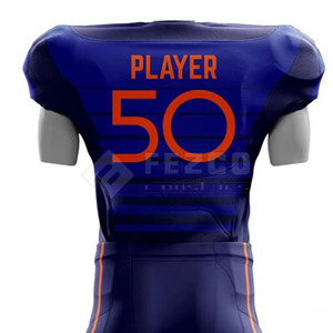 Uniforme de Fútbol Americano de Manga Corta con Estampado de Alta Calidad en Color Personalizado, 100% Poliéster, Ropa Deportiva Transpirable, Servicio OEM - Product Image 5