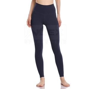 Leggings de Yoga de fitness de patrón sólido para mujer con logotipo personalizado Cierre de cintura elástica Precio razonable Servicio OEM disponible - Product Image 1