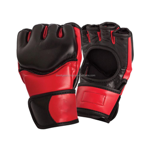 Guantes de Boxeo MMA de Cuero Personalizados, Transpirables, Ecológicos, con Cierre de Gancho y Bucle Ajustable, Ligeros, de Medio Dedo, Antideslizantes, para Entrenamiento - Product Image 3