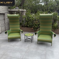 Chaises de jardin Kury en rotin pour l'extérieur, chaise longue de luxe, canapé d'extérieur, fauteuil de piscine, chaise relaxante en osier