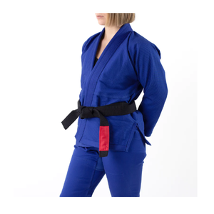 Uniforme de artes marciales para adultos Unisex de Jiu Jitsu brasileño azul de alta calidad patrones elegantes para aprendices profesionales tipo Judo - Product Image 3