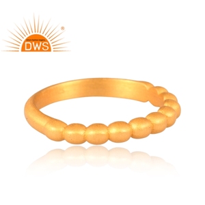 Anillo de banda chapado en oro de 18 quilates de plata de ley de la mejor calidad, joyería fina Demi para mujer, regalo para ella - Product Image 2