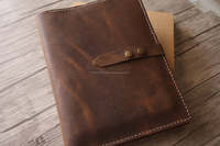 Porte-documents et porte-portfolio vintage en cuir véritable personnalisé, format A4, portable, pour les voyages et les affaires